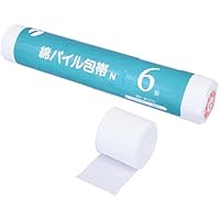 イワツキ 綿パイル包帯N 003-30242 6裂耳付 5cm×9m