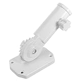 ILS - Adjustable Alloy Flag Pole Bracket Wall Mount Flagpole Holder Base with Screws