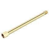 uxcell 1個 延長パイプ 継手 めねじ G1/4-おねじ G1/4 長さ20cm 幅15.5mm 蛇口 継手 延長 アダプター 六角 ニップル コネクタ チューブ ホース 配管 金色