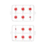 eXtremeRate ジョイコンコントローラーに対応用ABXY＆方向＆ホーム＆キャプチャー＆+＆-ゼリーボタン、Switch & Switch OLEDジョイコンに対応用アクションフェイスボタン【シンボル付き-レッド&クリア】