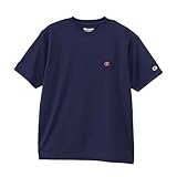 [チャンピオン] Tシャツ 半袖 吸水速乾 UVカット 透け防止 ワンポイントロゴ クルーネック シンプル スポーツ 部活 ジム トレーニング 部屋着 C8-TS310 メンズ ネイビー/レッド S