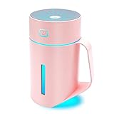 【2021最新版USB充電式】加湿器 卓上加湿機 空気浄化 420ml 大容量 超音波加湿器 静音 七色 LEDライト 省エネ 空焚き防止機