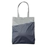【ボンモマン公式】防水ポーチ 防水トート 水着入れ おむつポーチ 保育園 大きめ 38×33cm 防水 バッグ ジム ホットヨガ トラベル 旅行 着替え入れ プールバッグ アンジェ bon moment (グレー×チャコールネイビー, トート型)