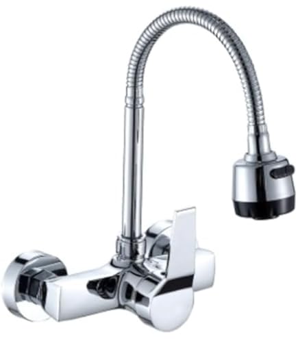 Amazon | 混合栓 水栓 キッチン用 壁付き 蛇口 シングルレバー混合水栓