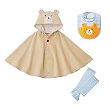 [ミキハウス ホットビスケッツ] キャラクターポンチョ＆小物セット【BOX付き】 男の子 女の子 ベビー 子供服 出産祝い ベビーギフト 74-9949-578 フリー ブルー