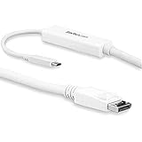 StarTech.com USB-C - DisplayPort 1.2変換ケーブル／3m／4K60Hz／HBR2対応／USBタイプC - DP Altモード／ディスプレイアダプタケーブル／Thunderbolt 3互換／ホワイト CDP2DPMM3MW