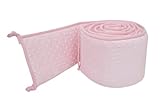 American Baby Company Heavenly Soft Minky Dot Portable and Mini Crib Bumper, Pink Puff by American B