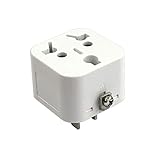 カシムラ 国内用 マルチ変換プラグ ホワイト 本体電源プラグ Aプラグ, 出力コンセント B/BF / B3 / C/O / O2 / SE タイプ NTI-577