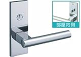 ウッドワン　レバーハンドルセット間仕切り錠Ｋ型(クロム)　【ZH11K2-7】　ドア・引き戸＞レバーハンドル
