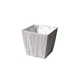 定番バスケット　ロータスステムカゴ　3.5寸角タイプ　縦型鉢カバー　白　3-1023　Lotus stem