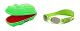 Gift pack Sunglasses case Green Crocodile and Babybanz Lime Green Sunglasses 0-2 years by Baby Banz