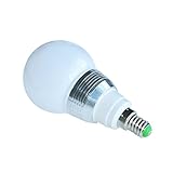 E27 Standard Screw Base RGB Multicolored LED Light 16 Colors+ 24Key Remote Control Changing Dimmable