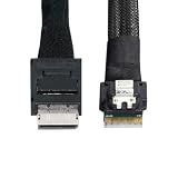 OcuLink PCIe 4.0 PCI-Express SFF-8611 4i - SFF-8654 スリムライン SSD eGPU データアクティブケーブル 外付けグラフィックカード 50cm