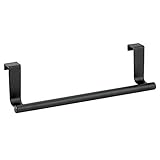 InterDesign Forma Over-the-Cabinet Kitchen Dish Towel Bar Holder - 9", Matte Black [並行輸入品]