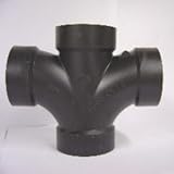 4 DWV ABS Double Sanitary Tee by Canplas