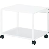 簡易型 机下 プリンターテーブル 【幅 500 奥行 400 高 400】 ホワイト