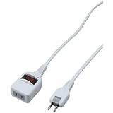 ヤザワ 雷サージ・ブレーカー内蔵スイッチ付タップ 3m ホワイト Y02BKNS113WH
