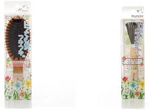Amazon セット買い マペペ つやつや天然毛のミニミックスブラシ ヘアブラシクリーナー マペペ 頭皮マッサージブラシ 通販