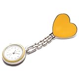 ナースウォッチ 時計 ハートマーク クリップ かわいい レディース ポケットウォッチ （レッド） PR-HEART-WATCH-RD