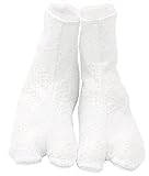 [SOUBIEN] ソウビエン 足袋ソックス 足袋 レース ストレッチ ストレッチ足袋 レディース 白(sbn-tab10022) L