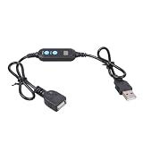 タイマーとスイッチ付き USB ケーブル 1 ～ 24 時間のカウントダウン サイクル再起動コード 水族館ファン LED ライト デジタル ディスプレイ ケーブル タンク