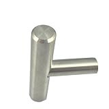 10pack Brushed Stainless Steel T Bar Kitchen Cabinet Door Handles Drawer Pull Knobs 2in-50mm,Single 