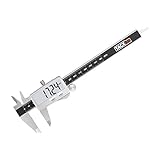 Tacklife DC02 デジタルノギス 150mm ステンレス製 内径/外径/深さ/段差測定 大文字表示 ゼロリセット ホールド機能 高精度 コンパクト 電池付