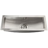 22 " Ticor tr3000 Bradfordシリーズ16-gaugeアンダーマウントステンレススチール1ボウルゼロ半径SquareバーTroughシンク