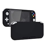 eXtremeRate switch liteに対応用ピュアカラーのDIY互換するケースシェル、任天堂switchライトコントローラー修理キットハウジング/スクリーンフィルム付き、switchライトに対応用カスタムケースカバー【ブラック】