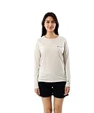 [チャンピオン] ロングTシャツ 長袖 丸首 綿100% 刺繍 スクリプトロゴ ロングスリーブTシャツ ウィメンズベーシック CW-X407 オートミール M