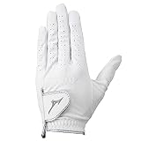 MIZUNO(ミズノ) ゴルフグローブ ミズノムソウ メンズ 左手用 平側／合成皮革＋羊革 甲側／合成皮革(スエード) ホワイト 24cm 5MJML151