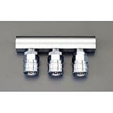 エスコ Ｒｃ３／４”／３連エアー配管分岐カップリング EA140DL-131