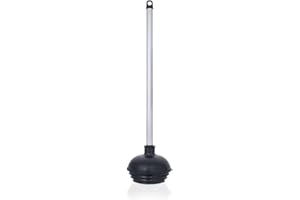 NEIKO 60166A Toilet Plunger with Patented All-Angle Design, Heavy-Duty Toilet Bowl Plunger with Aluminum Handle, Bathroom Nec