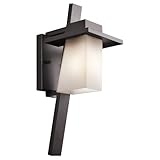 Kichler Lighting 49257AZ Stonebrook 1-Light 18-Inch Outdoor Wall Mount, Architectural Bronze Finish 