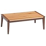 こたつテーブル/コタツ 長方形105巾 モダンこたつ 天然杢ナラ節有り突板貼 エール (120)