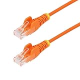 StarTech.com CAT6 LANケーブル スリム 15m オレンジ 1Gb 100W PoE スナッグレス より線 フルーク試験済 カテゴリ6 イーサネットケーブル N6PAT15MORS