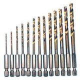 Thirteen Piece Titanium Nitride Coated Drill Bit Set [並行輸入品]