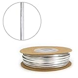 革紐 PUレザー 2mm幅 全長15m 【シルバー】 銀 レザーコード レザー紐 革 紐 革ひも メタリック 光沢 ツヤ アクセサリー ハンドメイド 手芸 RBN-018