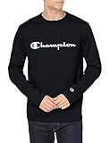 [チャンピオン] ロングTシャツ 長袖 丸首 綿100% スクリプトロゴ ロングスリーブTシャツ ベーシック C8-W419Z メンズ ネイビー L