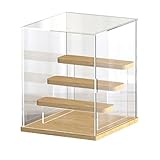 Felimoa フィギュアケース 4段 ディスプレイ用 コレクション 木製 アクリル 展示ケース