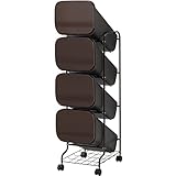 リス 分別 ゴミ箱 smooth スタンドダストボックス4段 ウッド 76L (19L×4) 4P