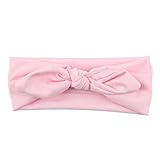 Tovadoo ヘアバンド 新生児 幼児 アアクセサリーヘッドバンド 女の子 無地　ウサギの耳 弾性ヘアバンド 結び 子供頭飾り