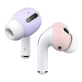elago AirPods Pro イヤーチップカバー 2組 Apple AirPods Pro用 滑り止めシリコンカバー ホコリなし [ケースにフィット] (2色2ペア) [米国特許登録] (ラブリーピンク&ラベンダー)