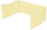 Pinolino Terry cloth Cot Bumper with Zipper for Cot Bed (Yellow) by Pinolino