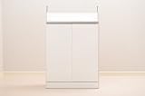 カウンター下収納 （扉タイプ 幅６０ｃｍ 奥行３０ｃｍ） 電話・FAX台にも使えます。 抗菌・抗ウイルス (鏡面ホワイト)