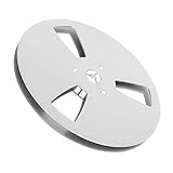 1/4 7 インチ空テープリール TEACs Roar リールツーリールテーププレーヤー用、アルミニウム合金 3 穴開口機パーツオープナー空プレート、ユニバーサル交換オープンリールサウンドテープ (銀)