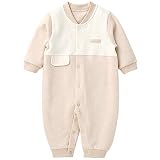 アイボレオ（Aibrou）ベビー服 カバーオール ガールズ ボーイズ サロペット ロンパース オーバーオール 新生児服 綿100 前開き (3-6ヶ月対応)