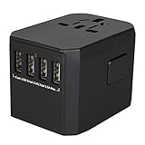 B Blesiya 国際旅行アダプター　ユニバーサルトラベル　USB電源アダプター　全3選択し - 黒