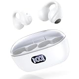 イヤホン Bluetooth ワイヤレスイヤホン 【2024 時代を開く・ イヤーカフ イヤホン】 超軽量 挟むタイプ Bluetooth 5.4 空気伝導 耳を塞がないイヤホン 60H長時間再生 AAC/SBC完全対応 EDR搭載 iphone オープンイヤー ブルートゥース マイク付き 通話 骨伝導 ハンズフリー 音漏れ抑制 type-c 急速充電 低遅延 片耳 左右分離型 コードレス