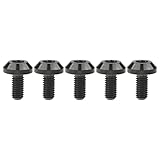 Ruifuチタン合金六角穴M6x12 15 20 25 30 35mm M8x 15 20 25 30 35 40mm自転車オートバイホイールナンバープレート取付ボルト5本セット (M6x12mm, 黒)